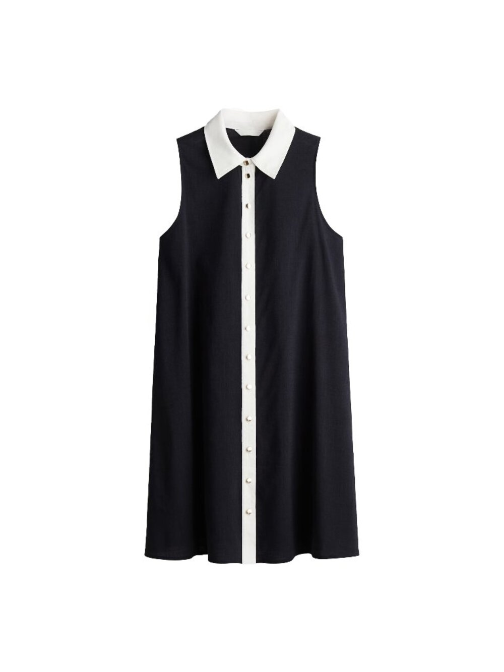 A-Line Sleeveless Shirt Dress